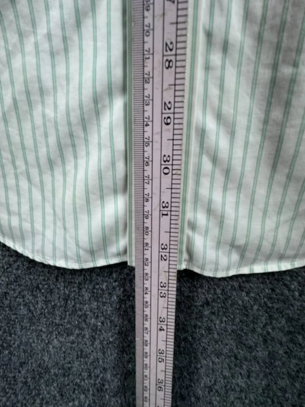 Brooks Brothers White Green 16 33 Slim Cotton Non-Iron Striped Button-Down Men